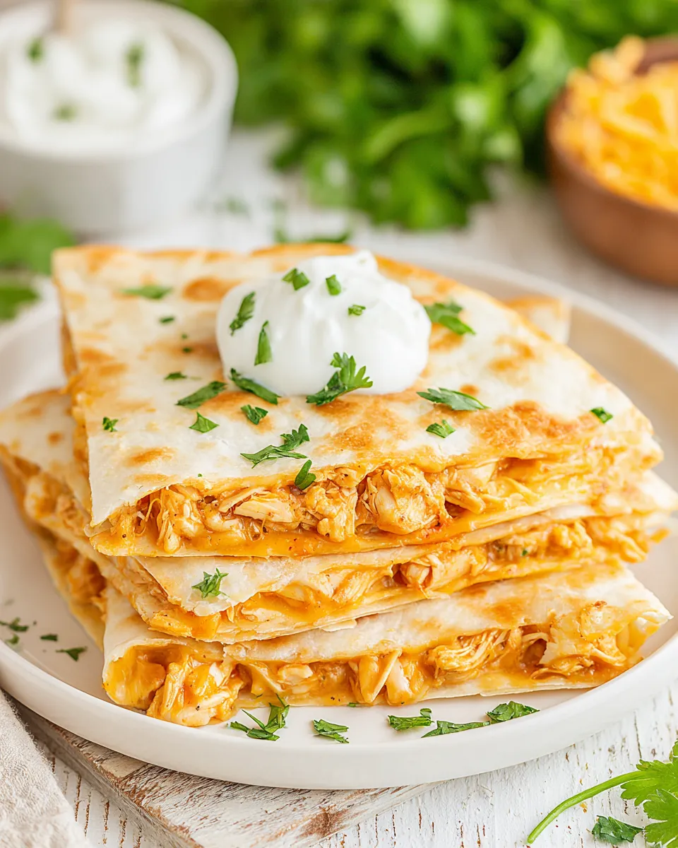 Homemade Slow Cooker Chicken Quesadillas photo