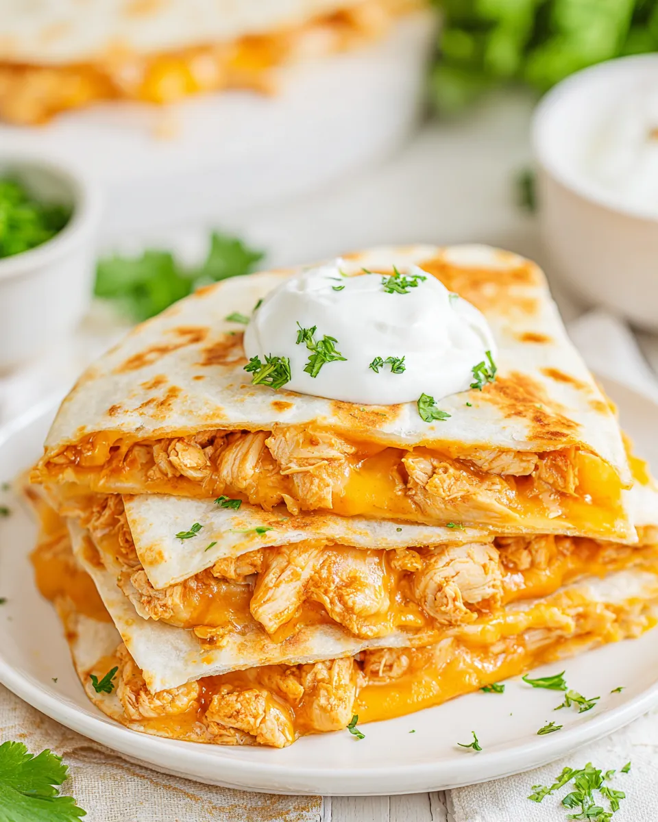 Easy Slow Cooker Chicken Quesadillas recipe photo