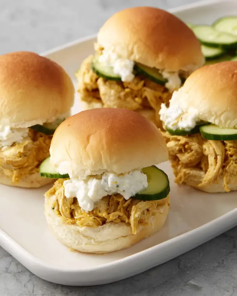 Homemade Slow Cooker Chicken Shawarma Sliders photo