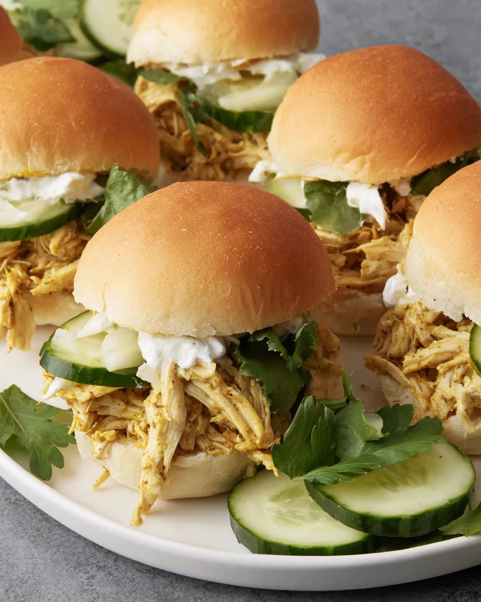 Easy Slow Cooker Chicken Shawarma Sliders recipe photo