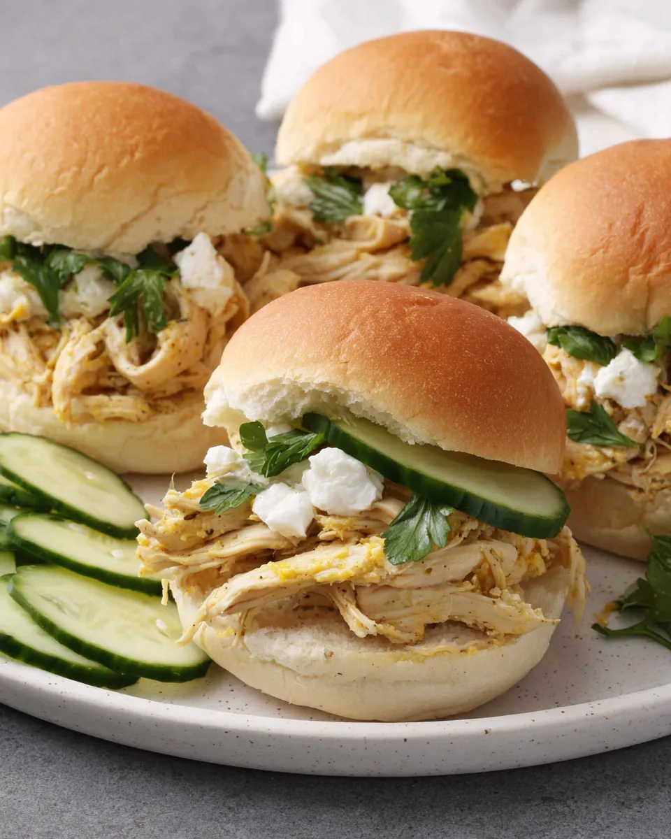 Delicious Slow Cooker Chicken Shawarma Sliders dish photo