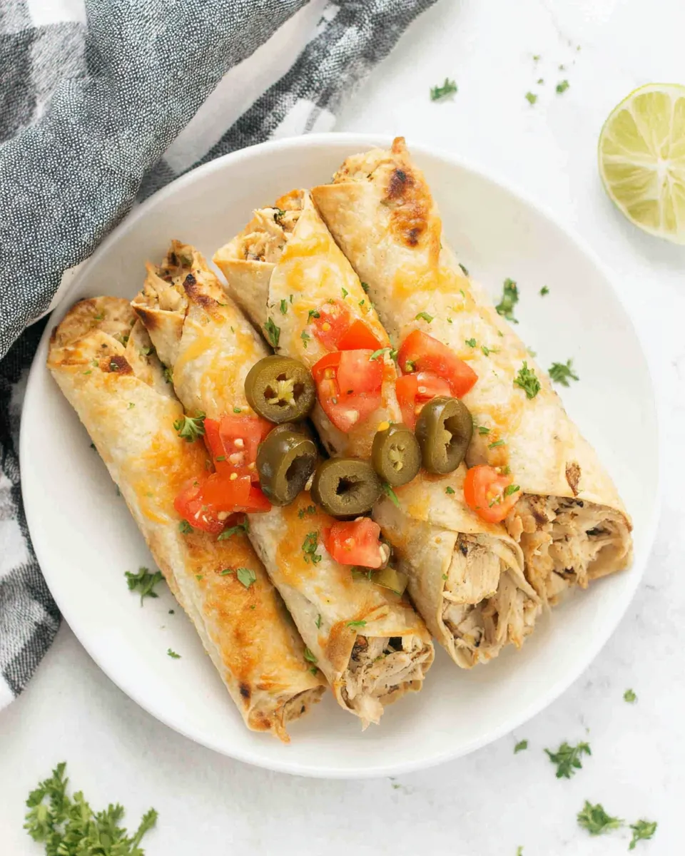 Easy Slow Cooker Jalapeno Chicken Flautas recipe photo