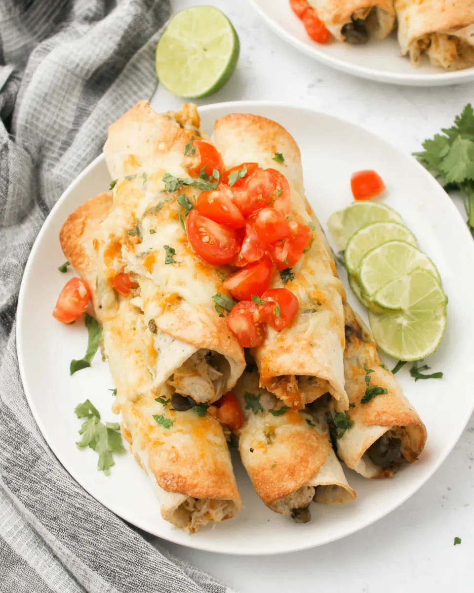 Delicious Slow Cooker Jalapeno Chicken Flautas shot