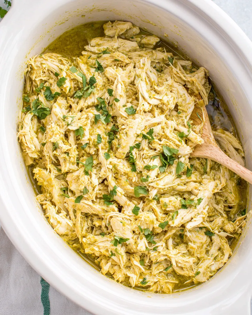 Classic Slow Cooker Salsa Verde Chicken dish photo