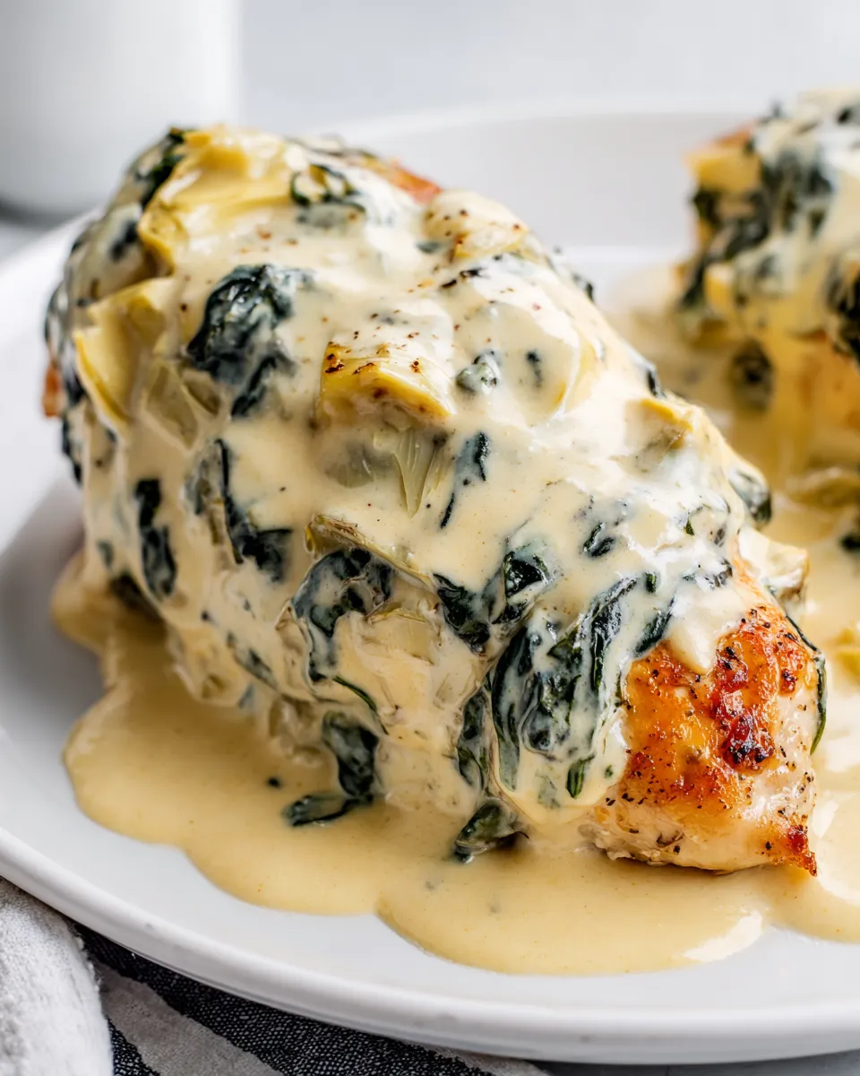 Classic Slow Cooker Spinach Artichoke Chicken image