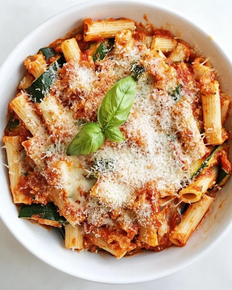 Easy Slow Cooker Zucchini Ziti recipe image
