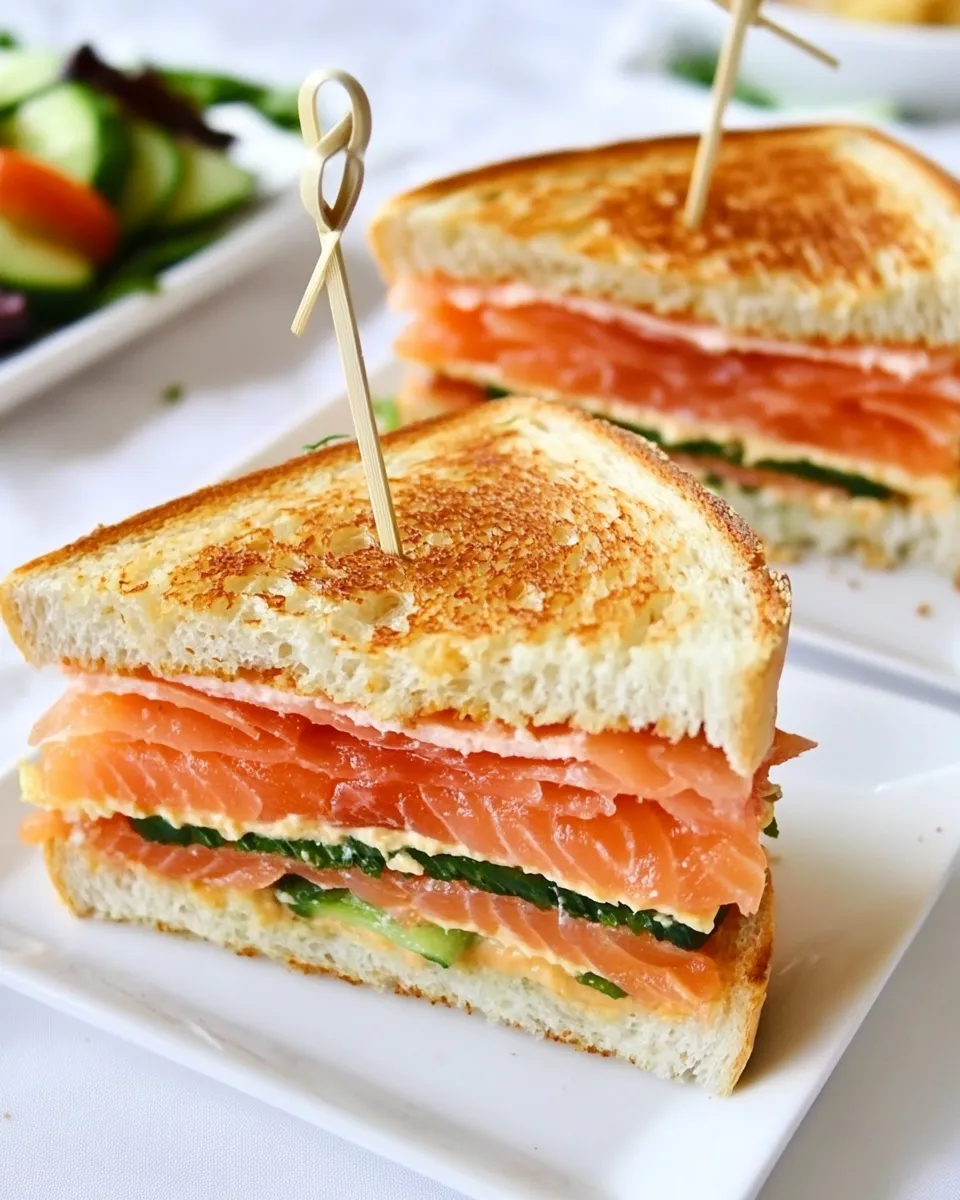 Classic Smoked Salmon Club Sandwich image