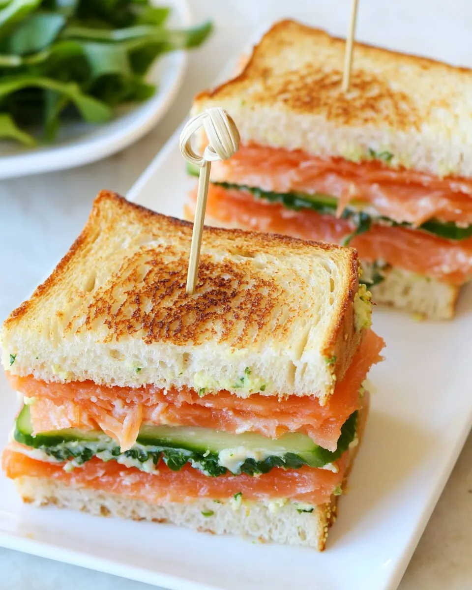 Easy Smoked Salmon Club Sandwich picture