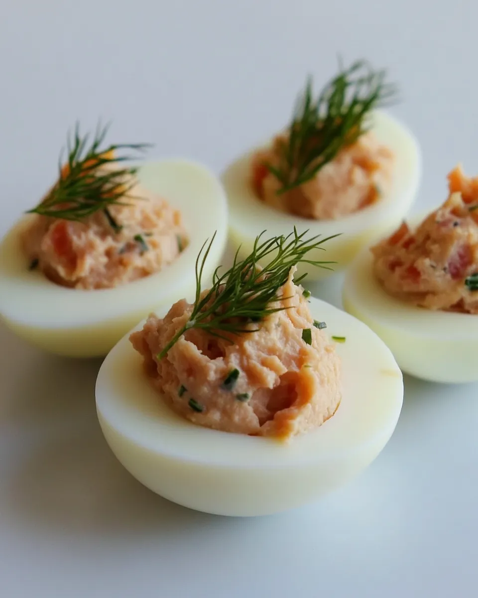 Classic Smoked Salmon Devilled Eggs image