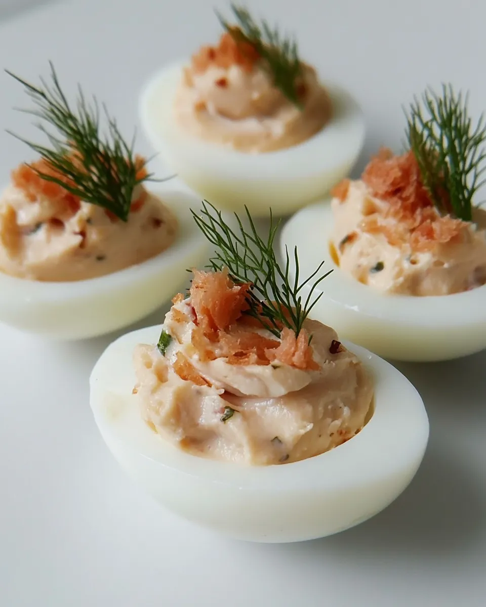 Easy Smoked Salmon Devilled Eggs recipe photo