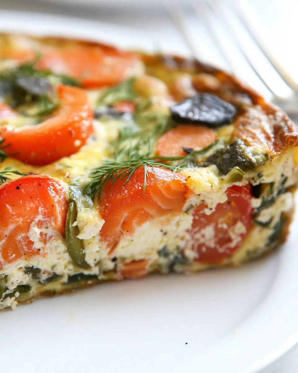 Homemade Smoked Salmon Frittata photo