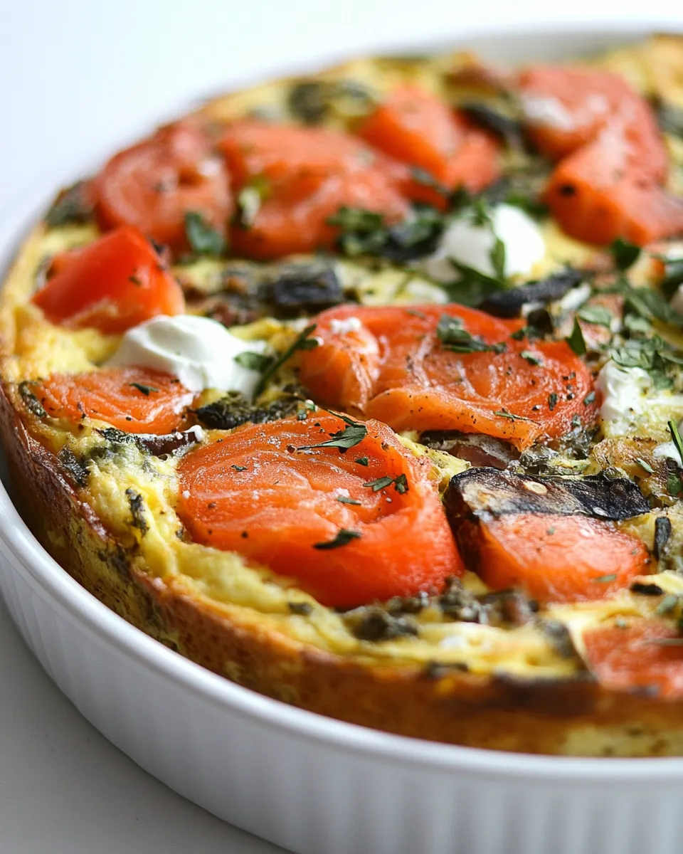 Delicious Smoked Salmon Frittata dish photo