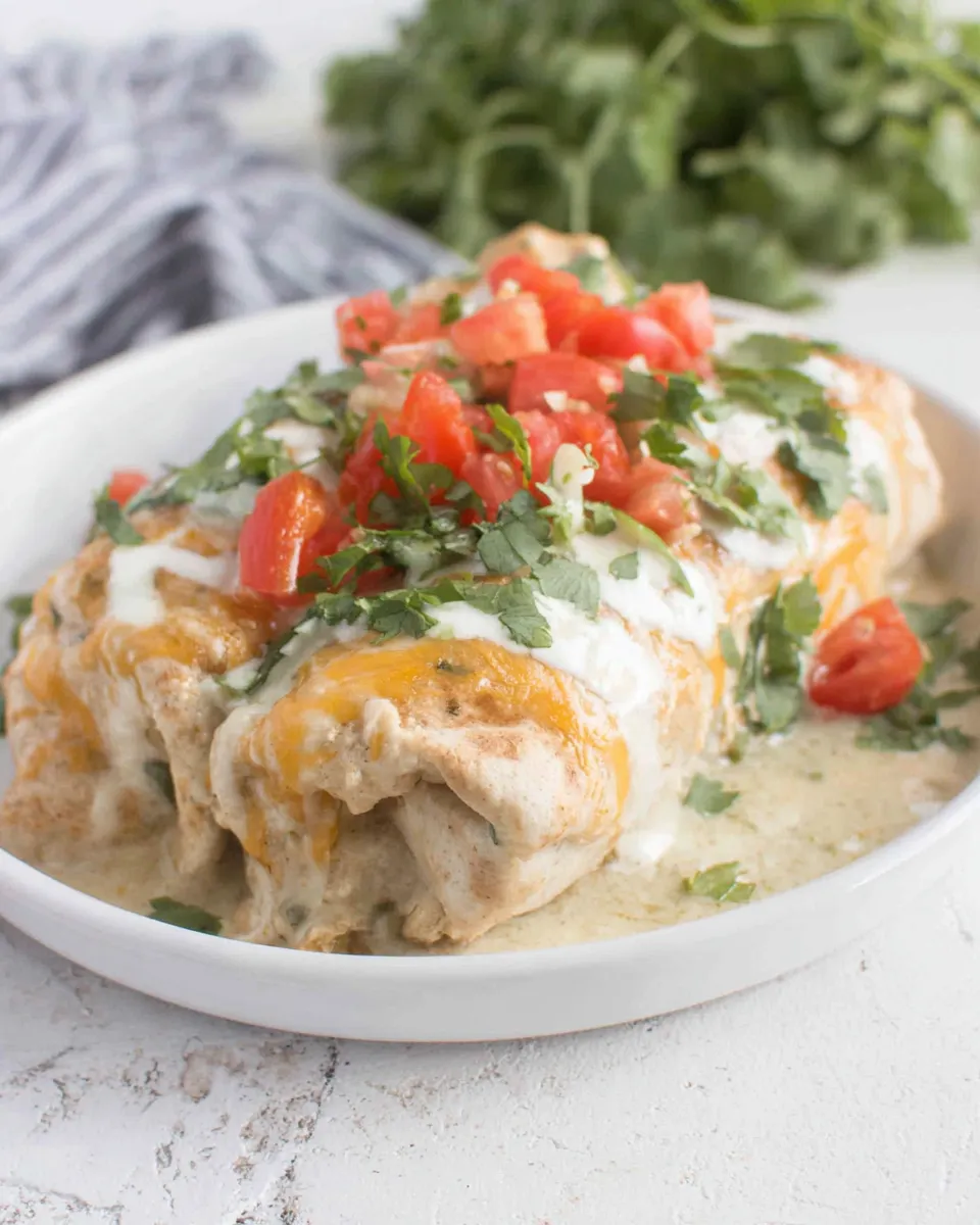 Classic Smothered Ranch Chicken Burritos dish photo