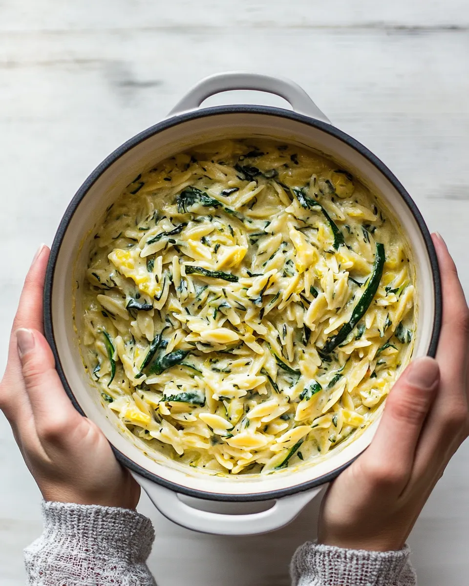 classic Souper Creamy Lemon Butter Cheesy Zucchini Orzo. image