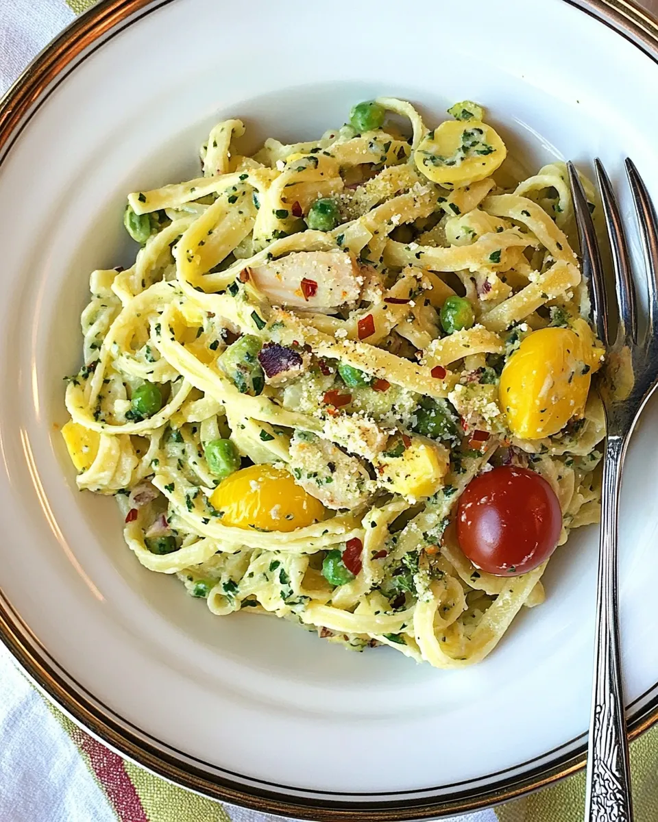Easy Souper Salad Fettuccine Salad recipe photo