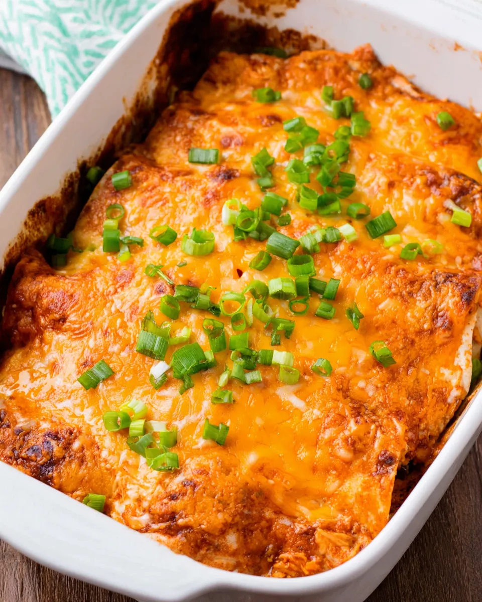 Easy Sour Cream Chicken Enchiladas (Slow Cooker or Oven) food shot