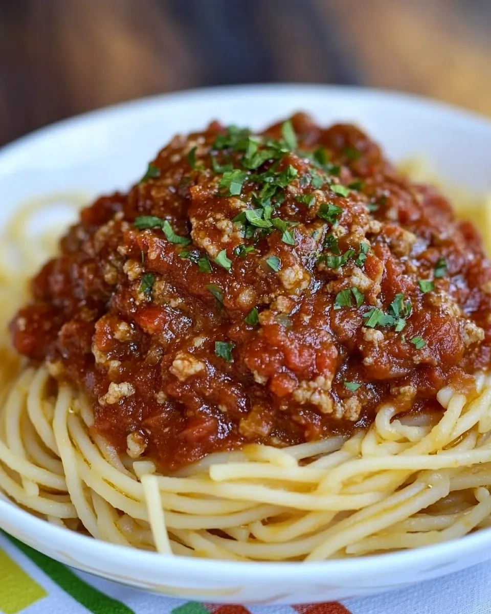 Delicious Southern Spaghetti Sauce plate image