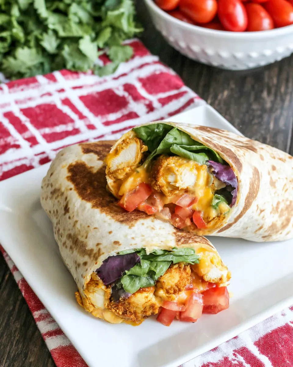 Homemade Southwest Chicken Hummus Wrap recipe photo