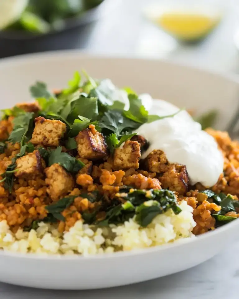 homemade Southwest Tofu Scramble With Cauliflower Rice photo