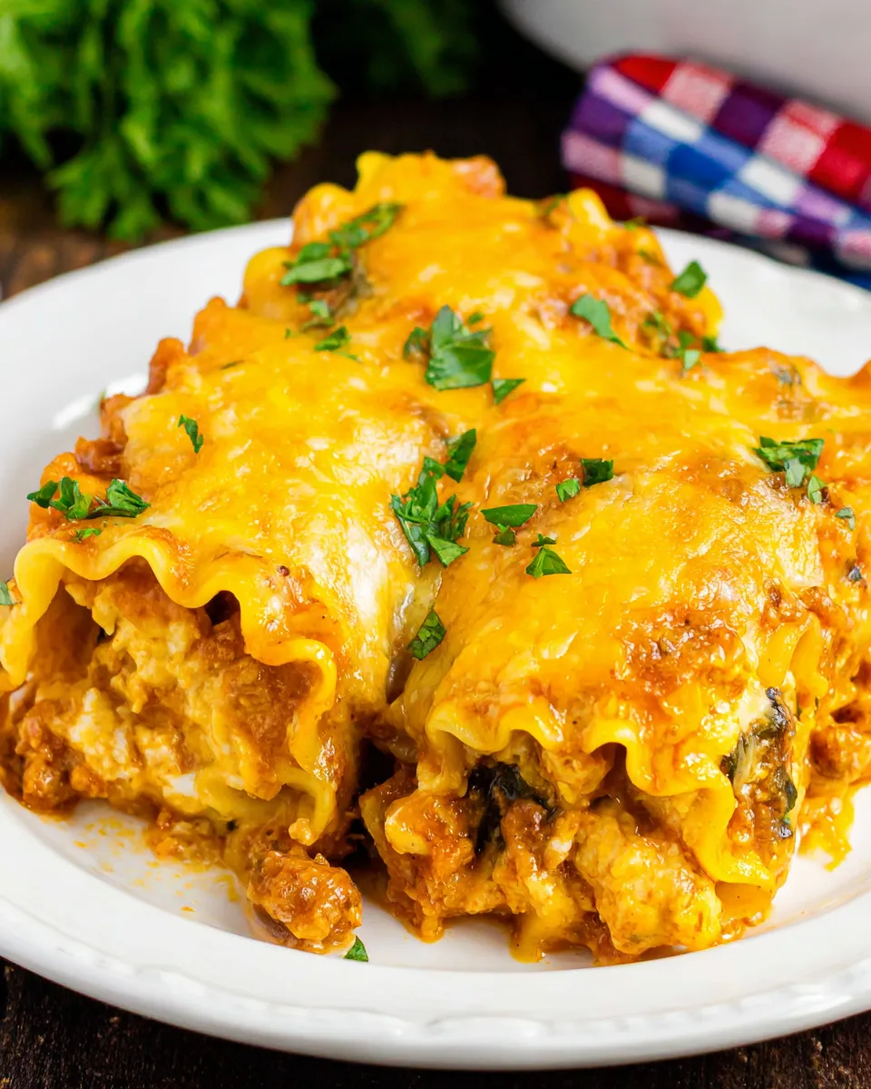 Classic Southwestern Chicken Lasagna Roll-Ups dish photo