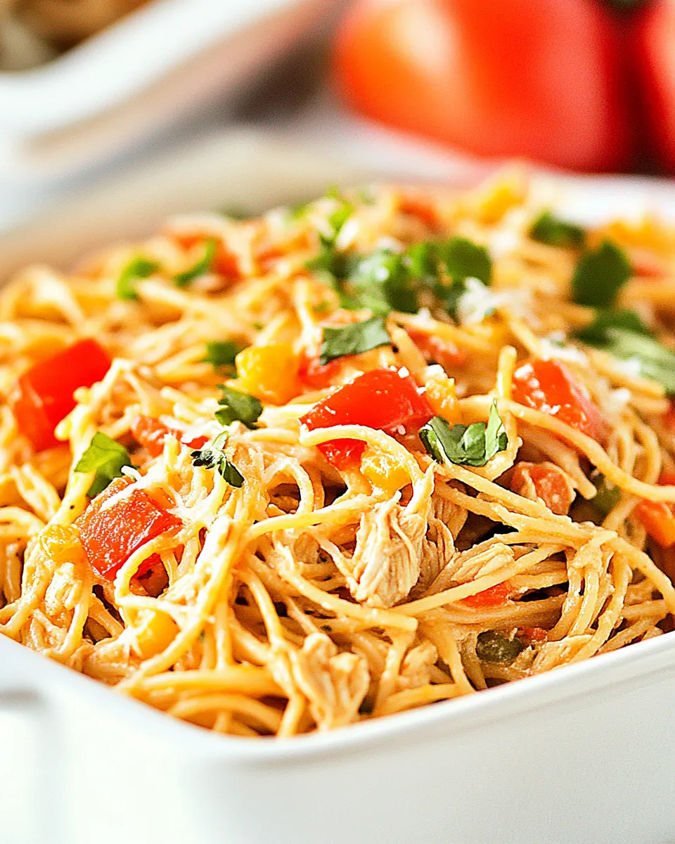 Delicious Southwestern Chicken Spaghetti dish photo