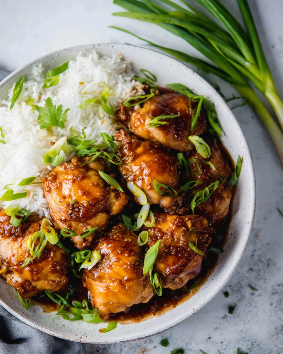 Easy Soy Ginger Chicken Thighs food shot