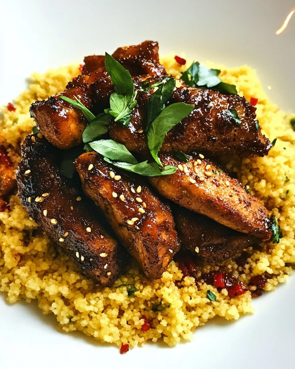 Classic Soy and Honey Chicken with Couscous recipe photo