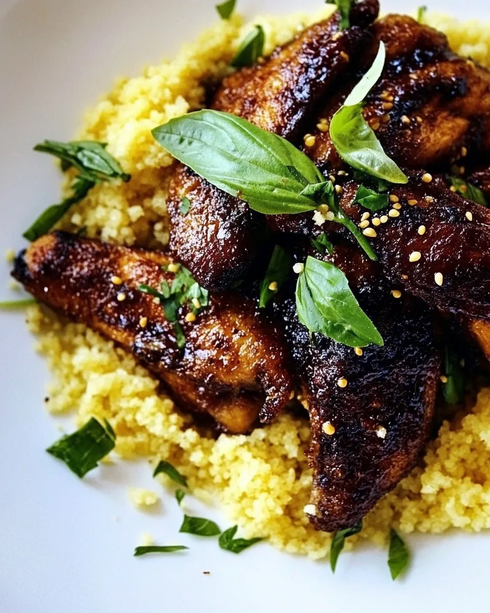 Delicious Soy and Honey Chicken with Couscous dish photo