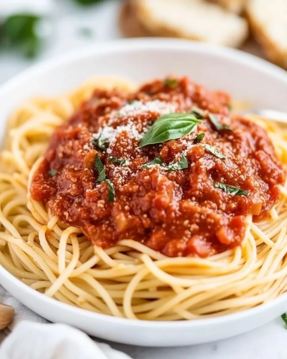 Homemade Spaghetti Marinara photo