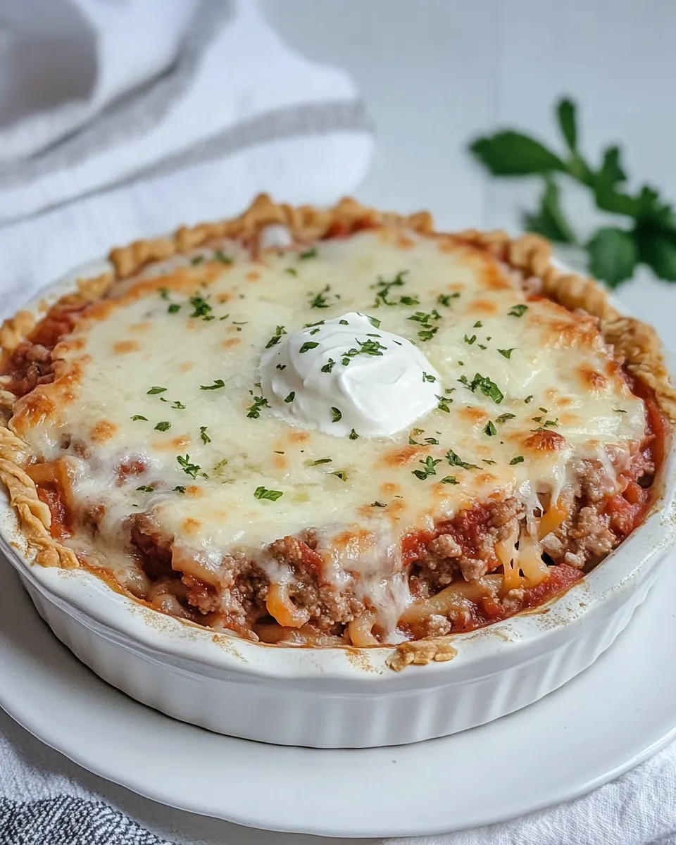 Easy Spaghetti Pie with Sour Cream picture