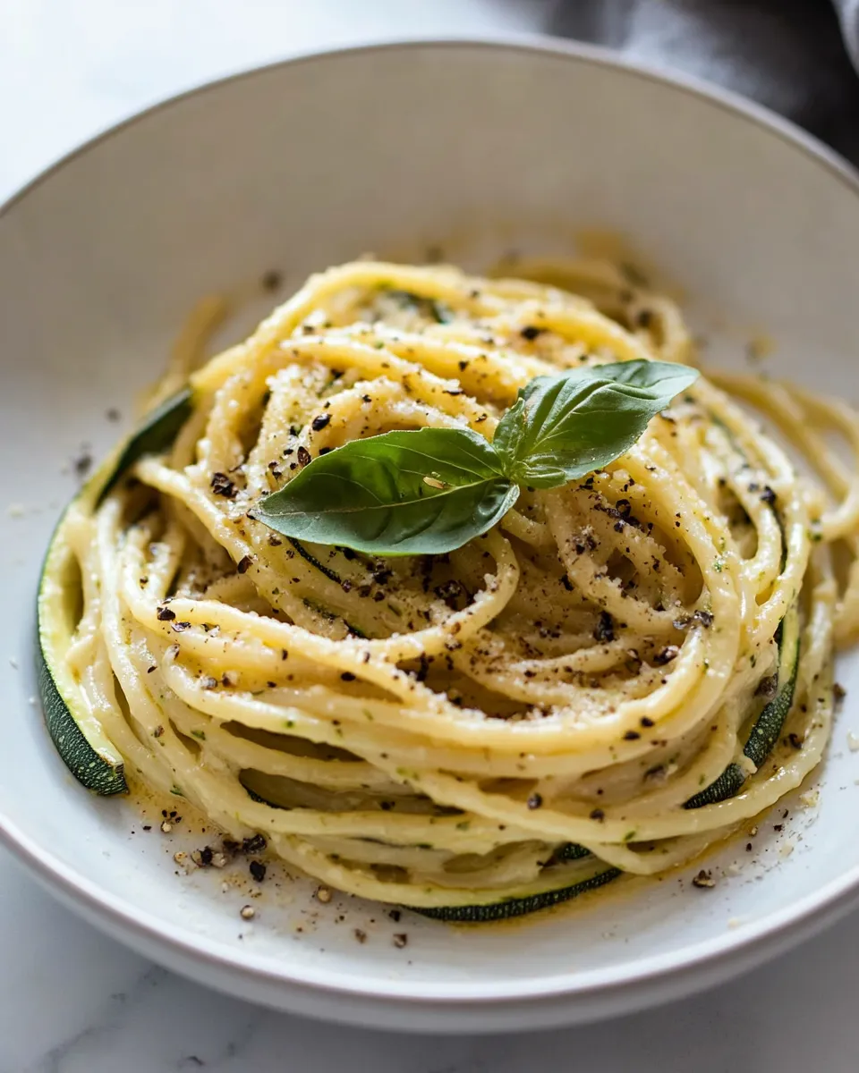 Delicious Spaghetti alla Nerano (Stanley Tucci Zucchini Pasta) shot