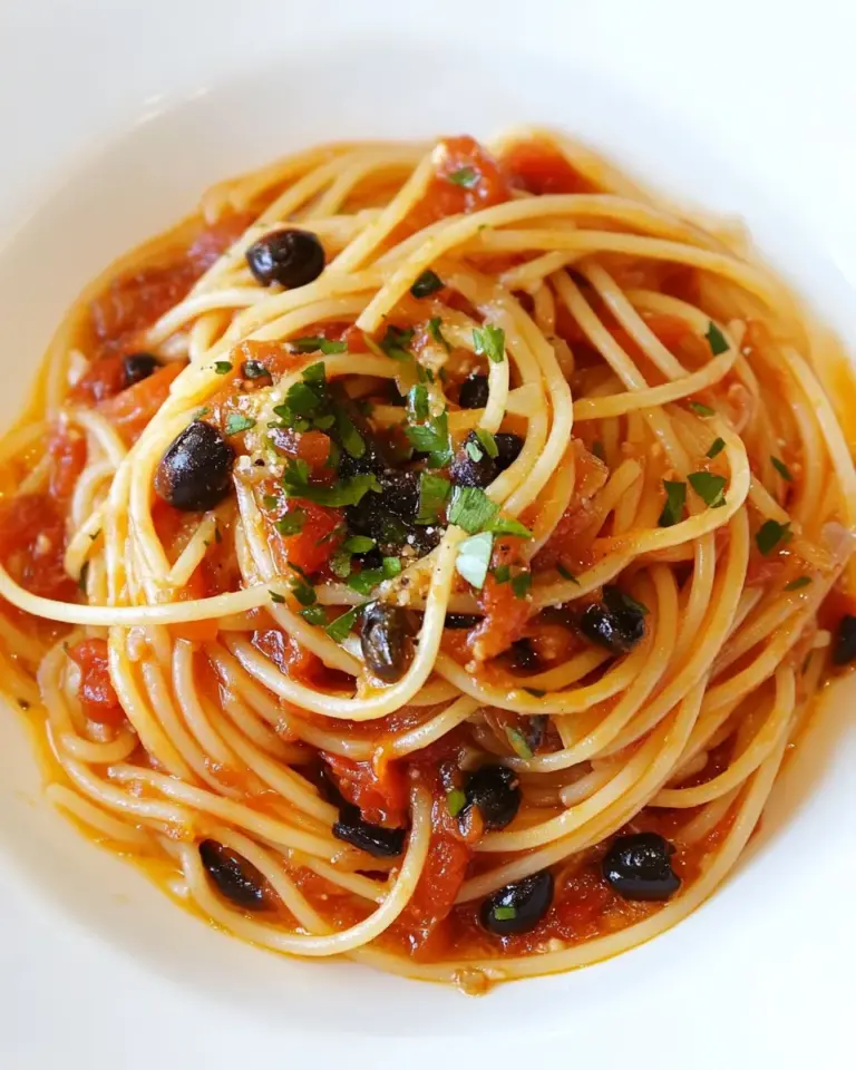 Homemade Spaghetti alla Puttanesca photo