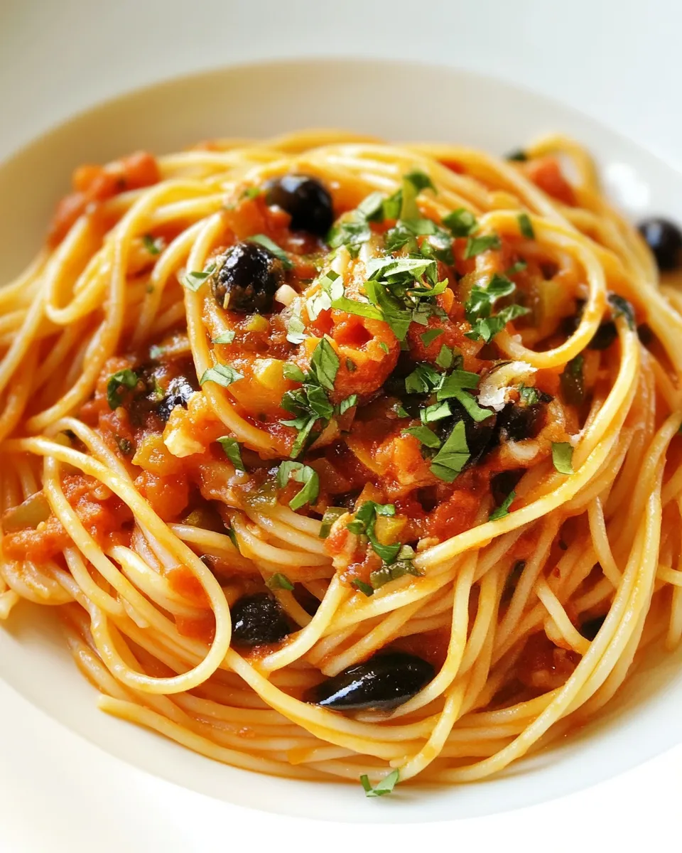 Easy Spaghetti alla Puttanesca recipe photo