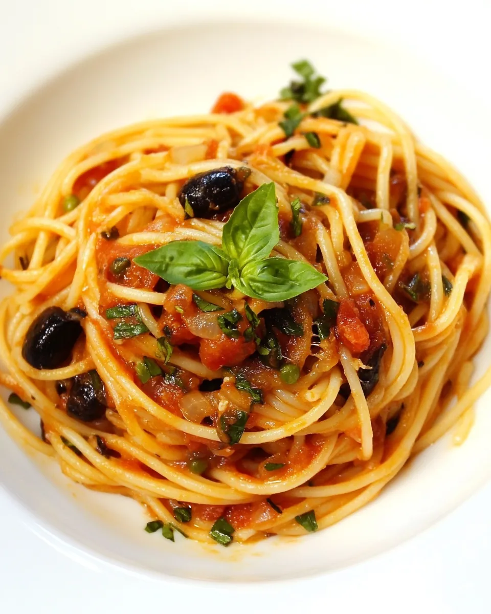 Delicious Spaghetti alla Puttanesca dish photo