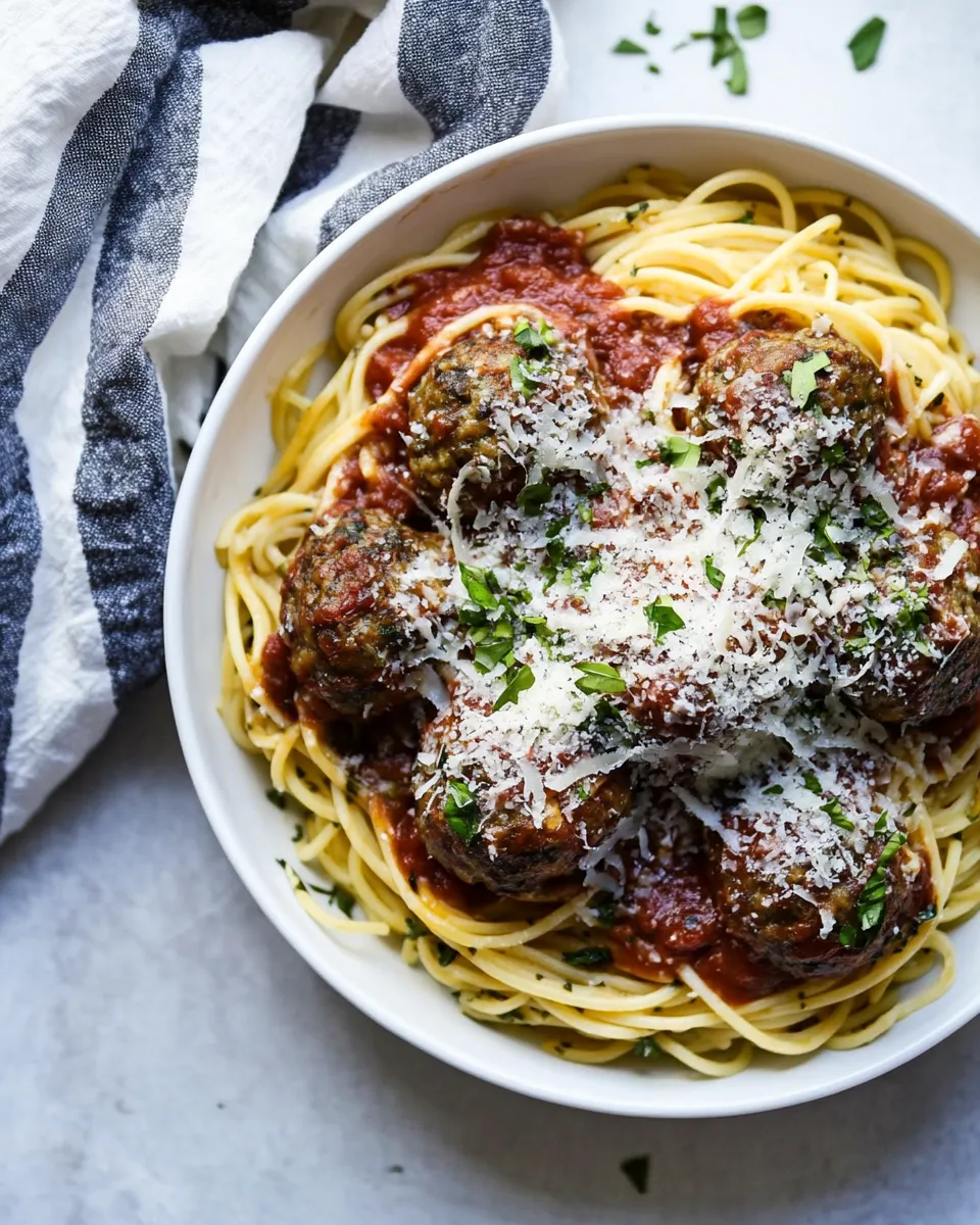 Homemade Spaghetti and Meatballs. photo