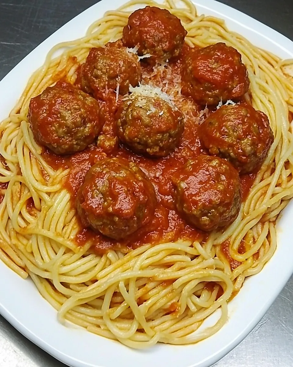 Delicious Spaghetti and Meatballs Everyone favorite plate image