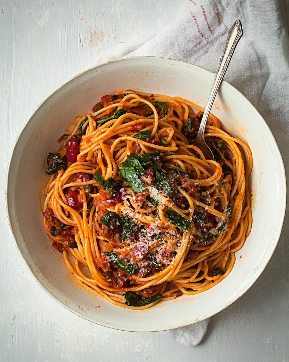 Delicious Spaghetti puttanesca recipe shot