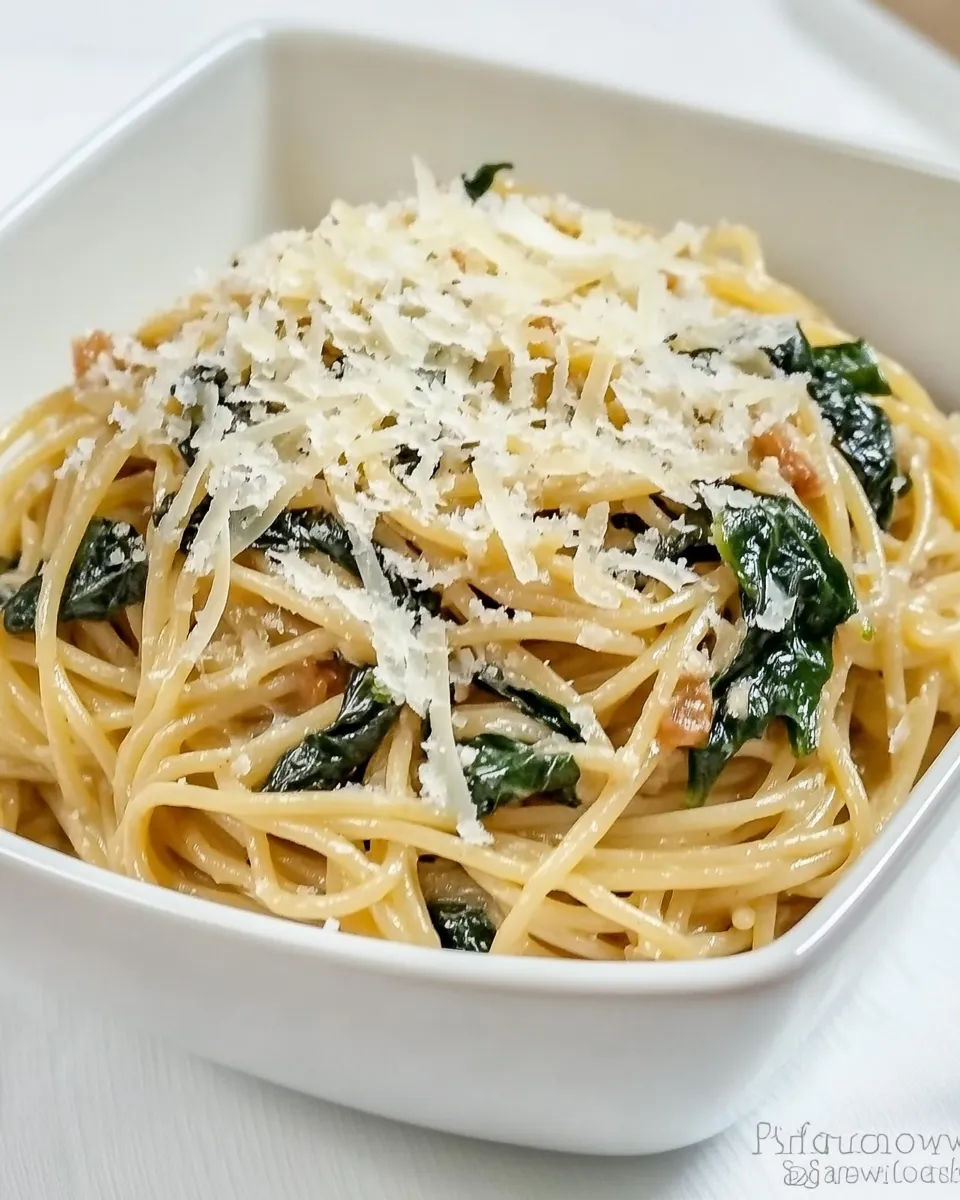 Homemade Spaghetti with Garlic, Chard, and Cheese photo
