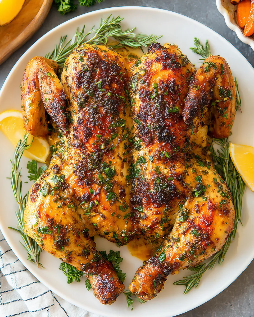 Easy Spatchcock Chicken food shot