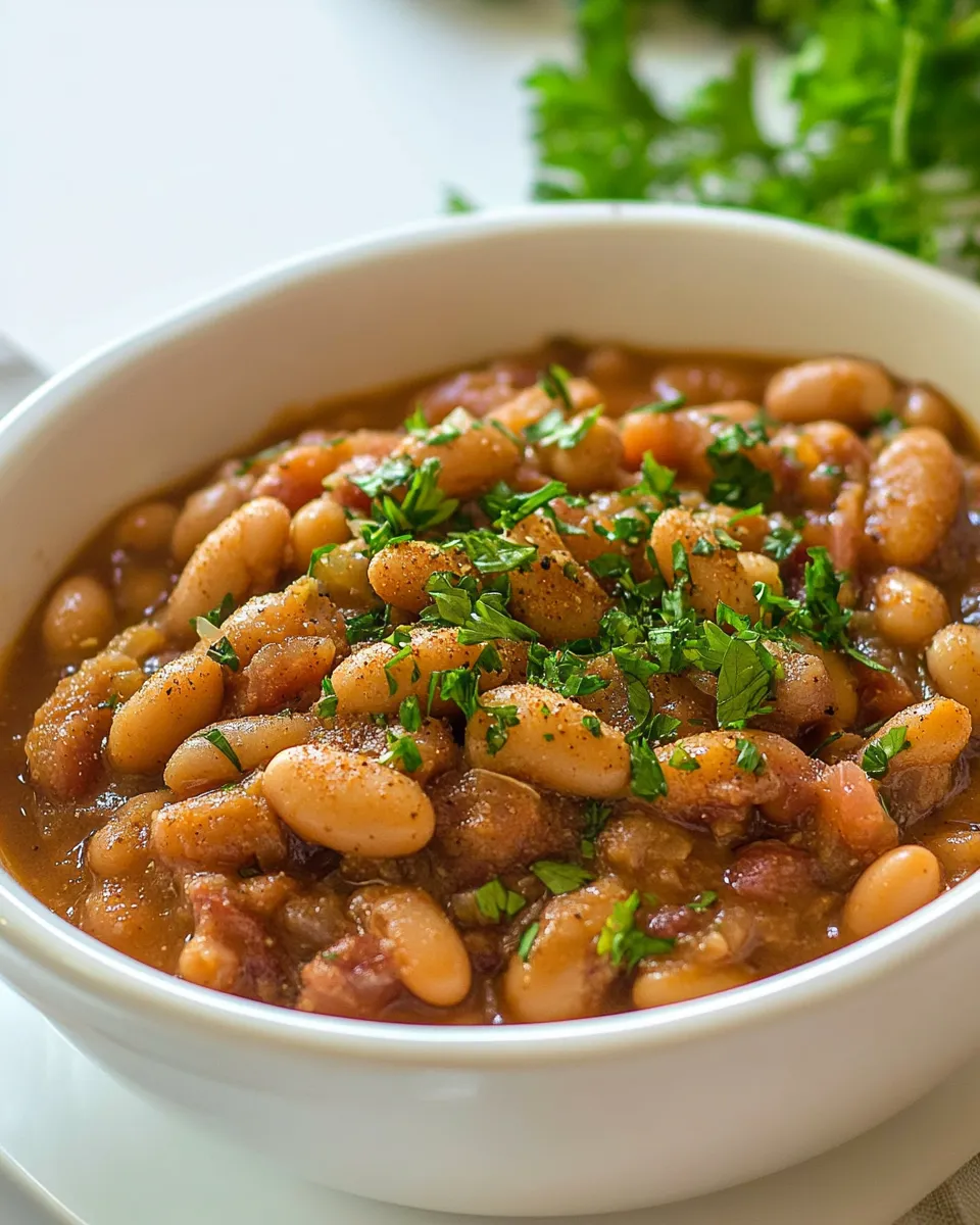 Delicious Spiced Canned Pinto Beans dish photo
