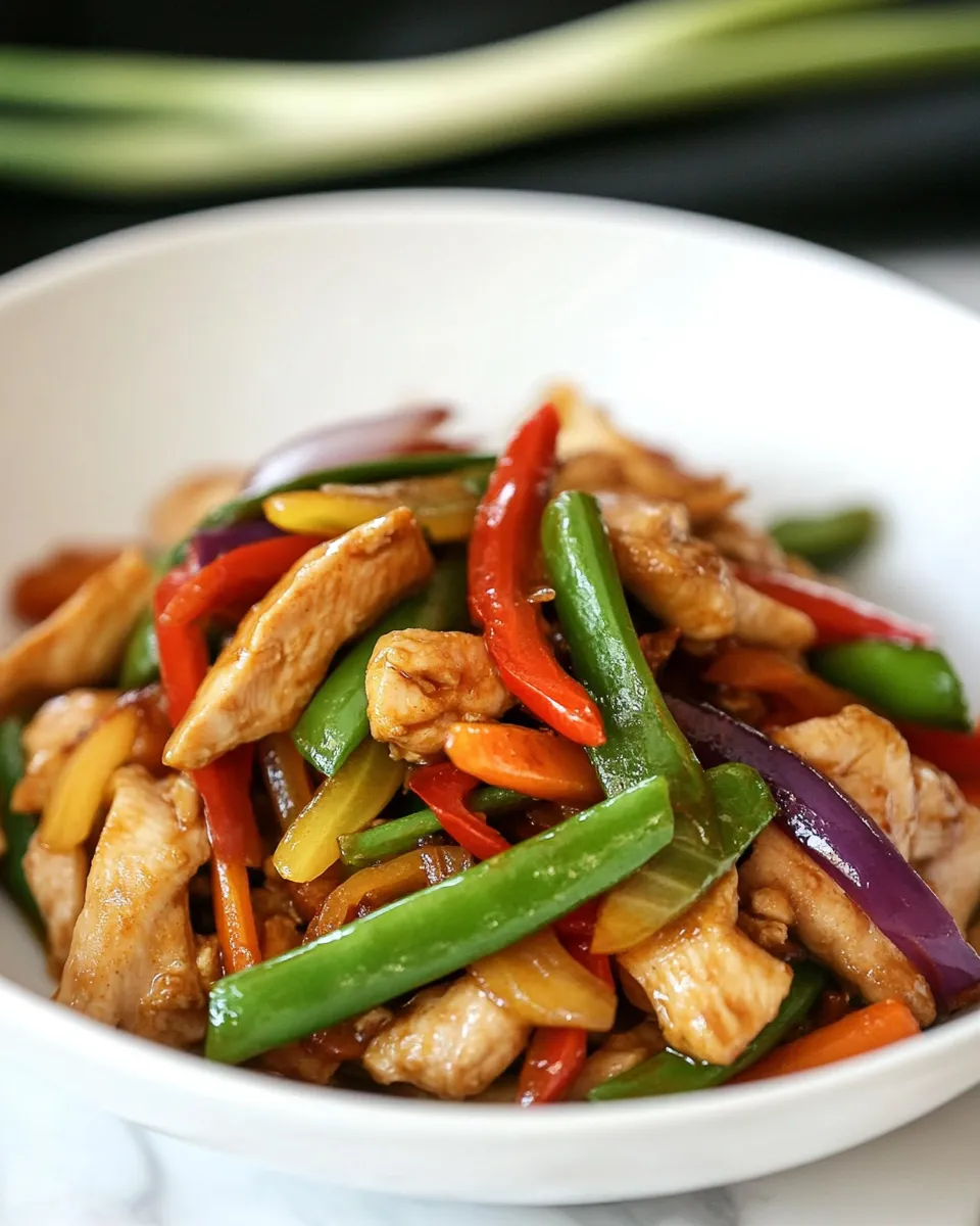 Delicious Spicy Chicken Stir-Fry (Ayam Paprik) shot