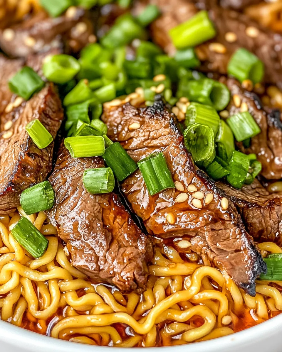 Easy Spicy Steak Ramen Noodles recipe photo