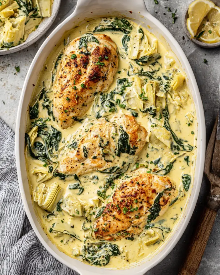 Homemade Spinach Artichoke Chicken recipe photo