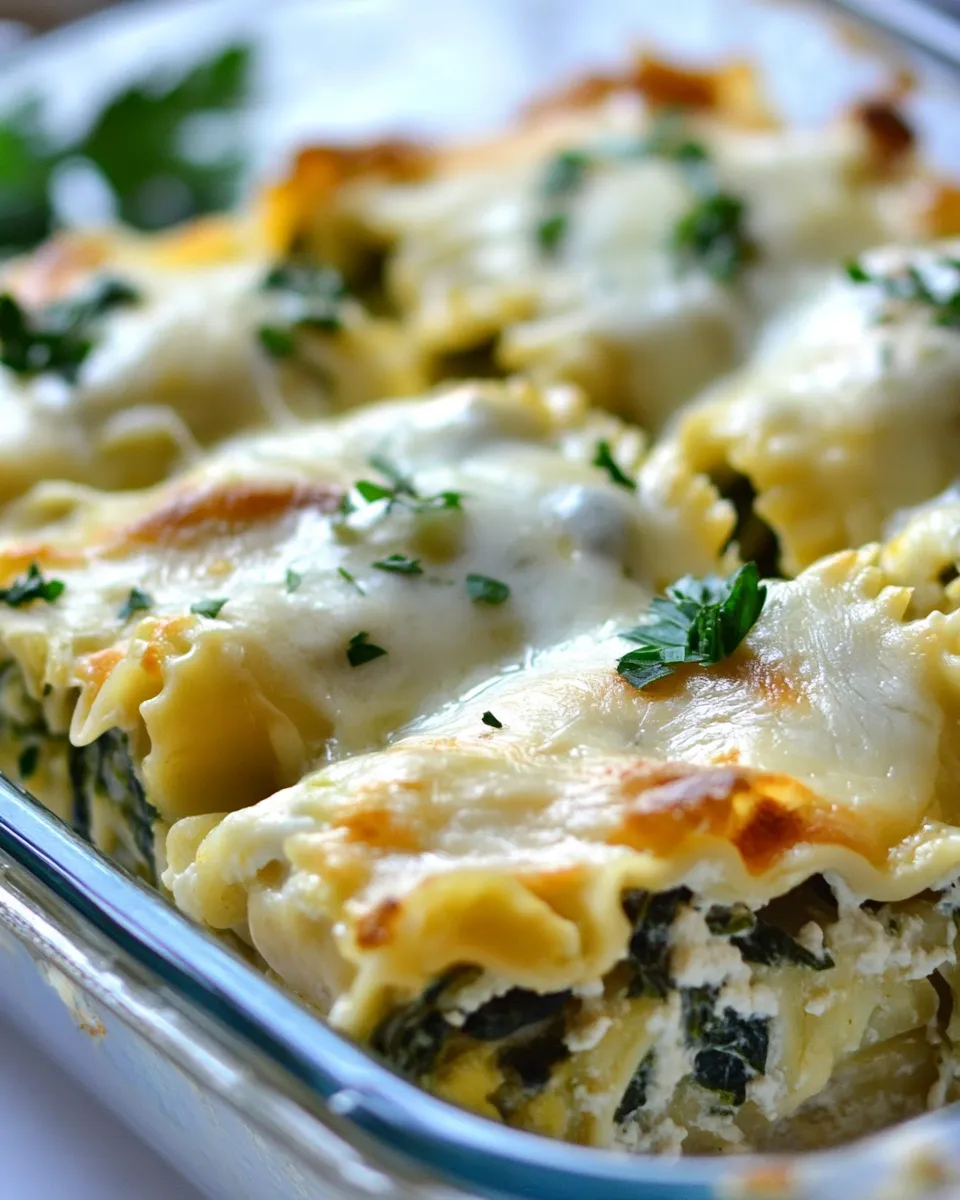 Homemade Spinach Artichoke Lasagna Rolls Recipe photo