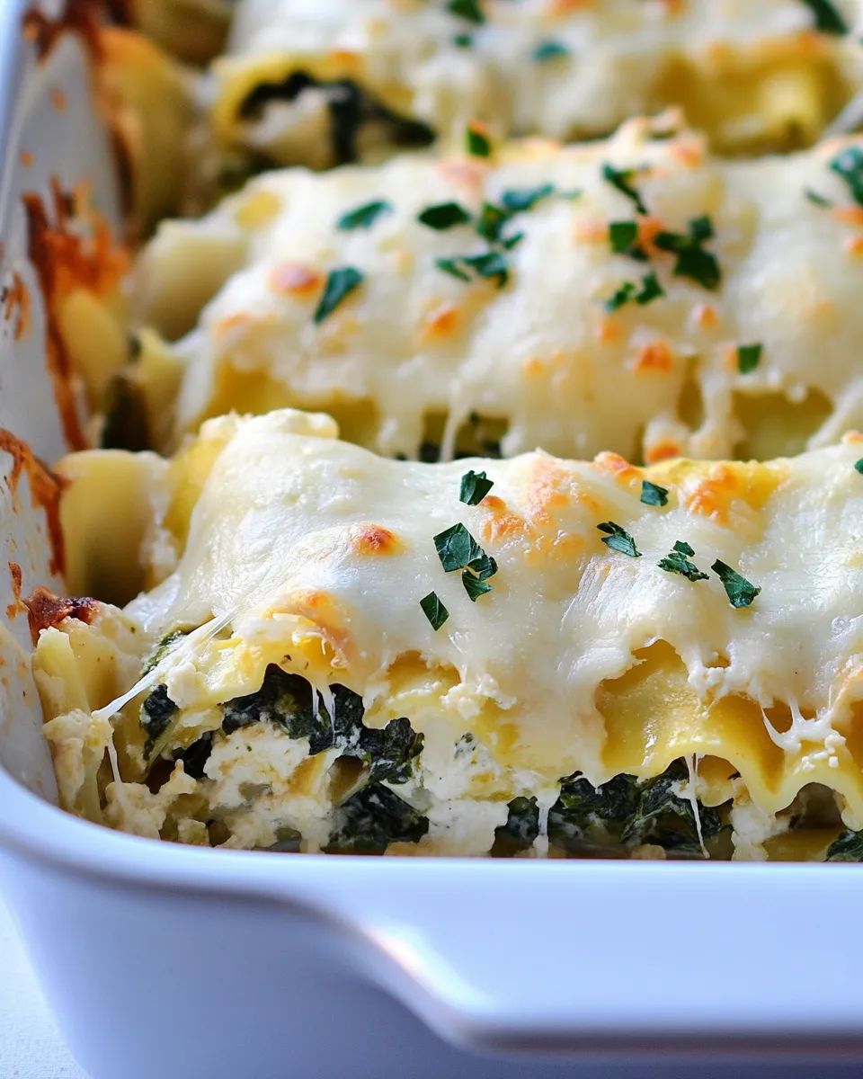 Classic Spinach Artichoke Lasagna Rolls Recipe image