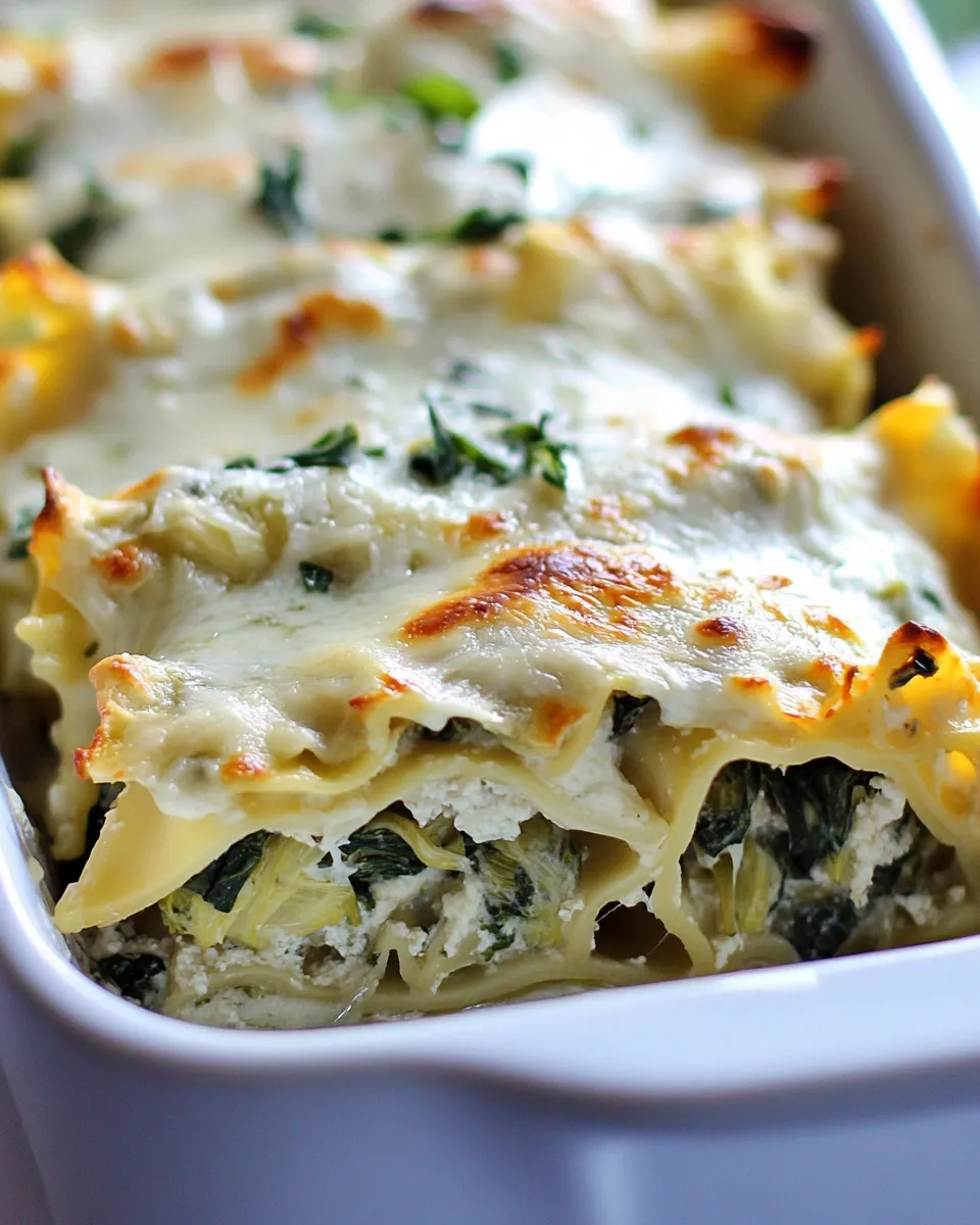 Delicious Spinach Artichoke Lasagna Rolls Recipe shot