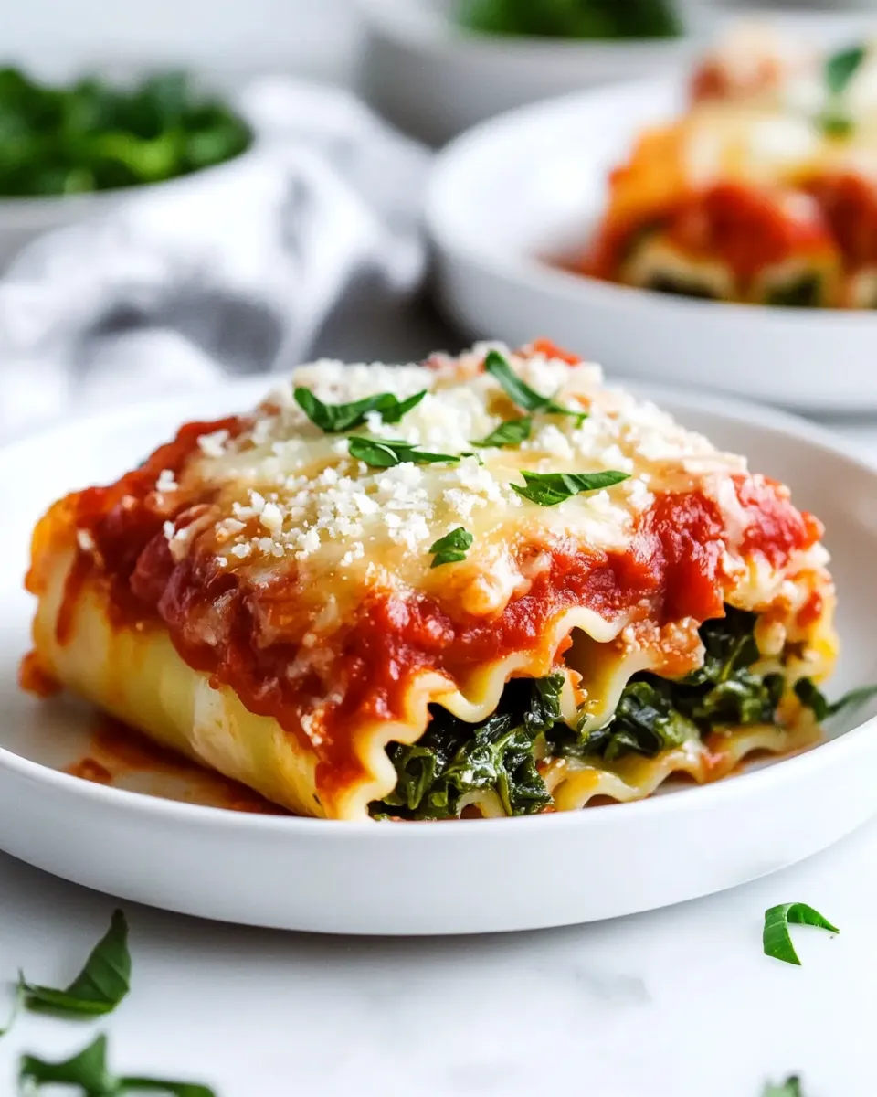 Classic Spinach Lasagna Roll Ups image