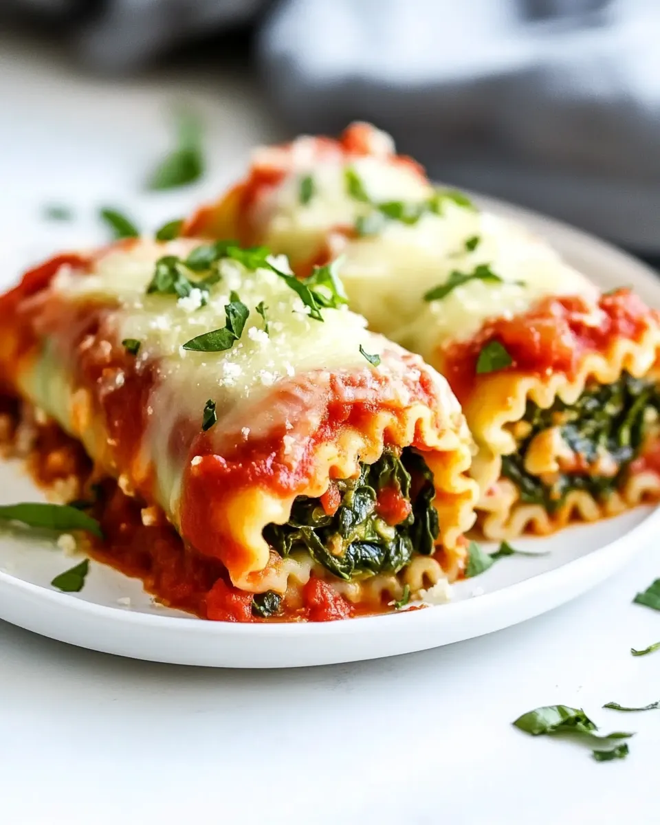 Delicious Spinach Lasagna Roll Ups dish photo