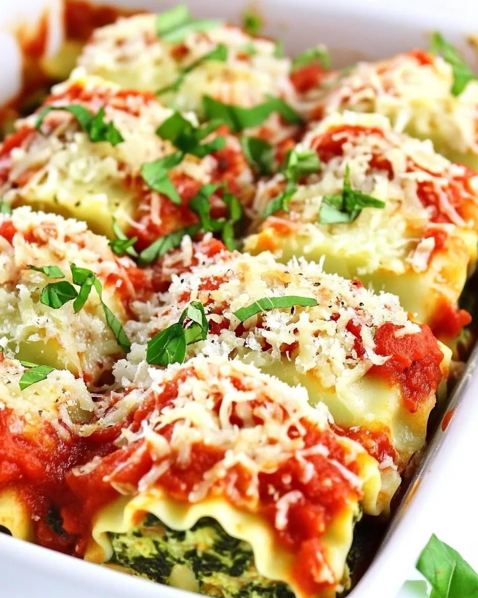 Homemade Spinach Lasagna Roll Ups Recipe photo