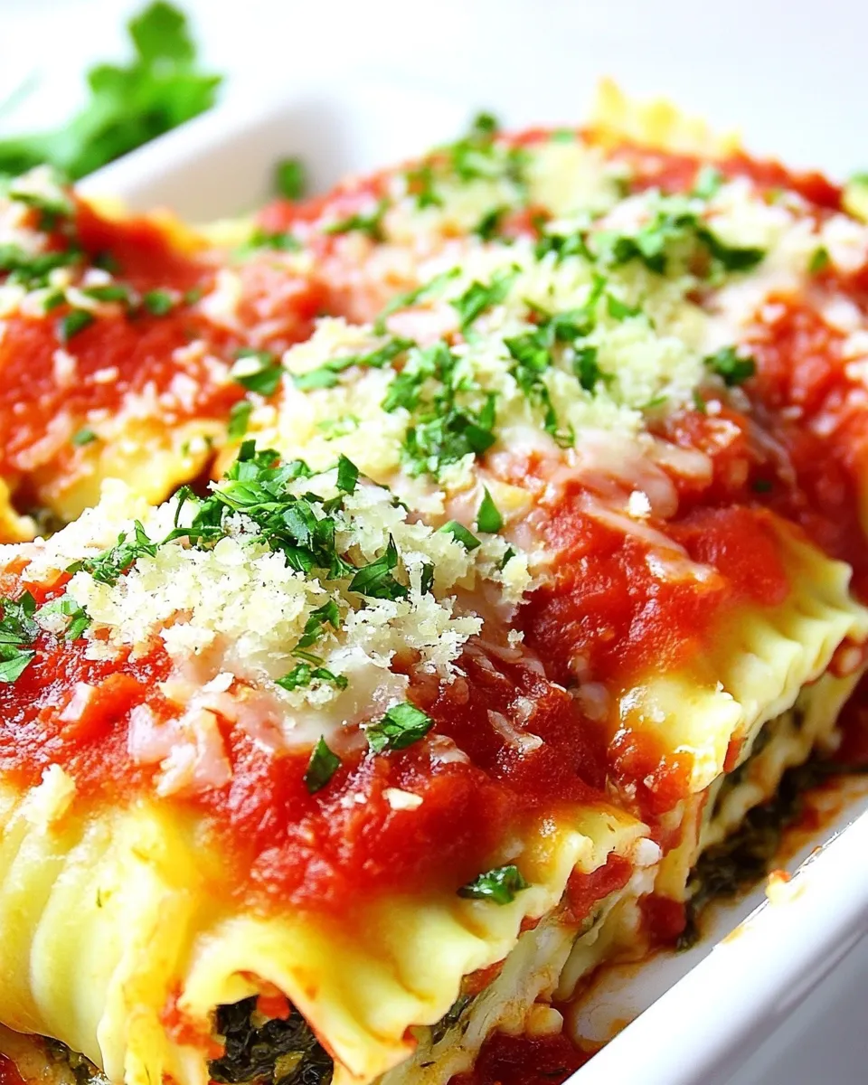 Easy Spinach Lasagna Roll Ups Recipe recipe photo
